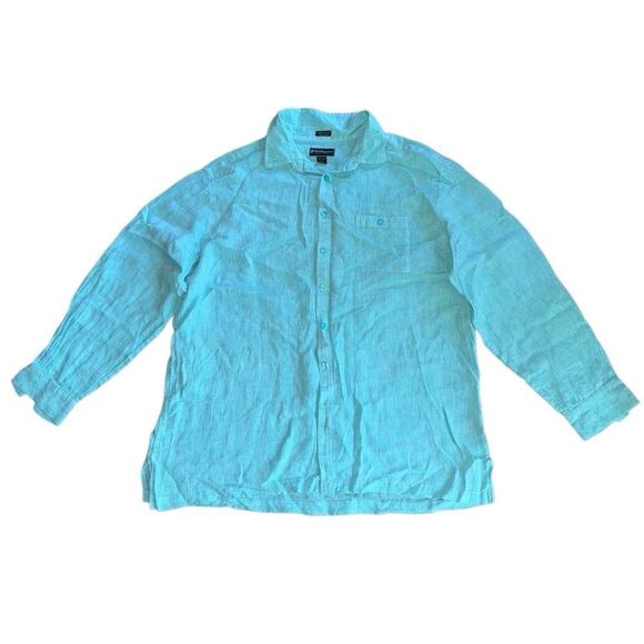 Weekender Men's Martinique Linen Shirt - Long Sleeve 100% Linen Size 2XL - Picture 4 of 8